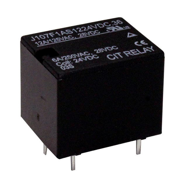 J107F1AS1224VDC.36 CIT Relay and Switch  Power Relays Over 2 Amps